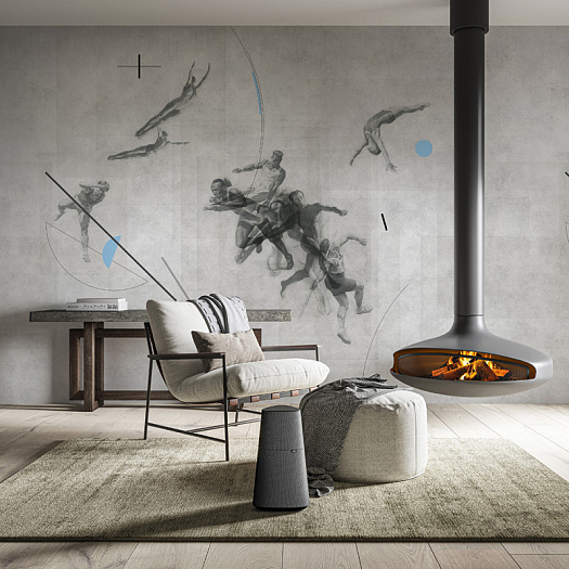 Фотообои в интерьере артикул AVANGARD 3, CREATIVE, Factura Фотообои в интерьере артикул AVANGARD 3, CREATIVE, Factura