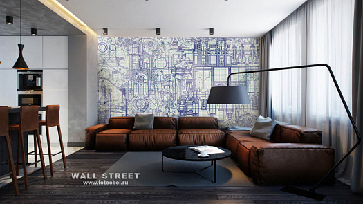 Фотообои в интерьере артикул Induction 6, INDUCTION, Wall street